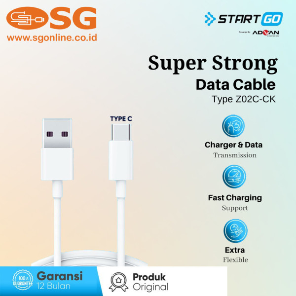 Gambar ADVAN START GO Kabel Data Charger USB Type-C Fast Charging - C Z02C CK